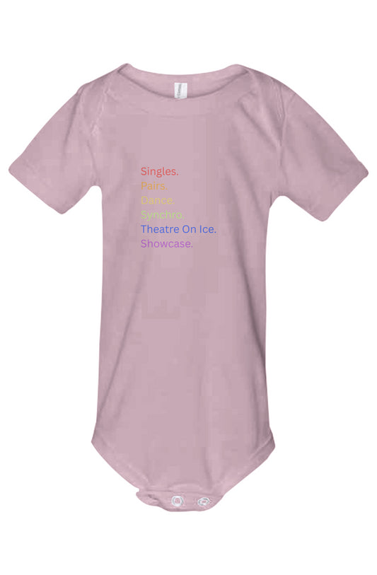 Skating Disciplines Baby Jersey One Piece Onesie
